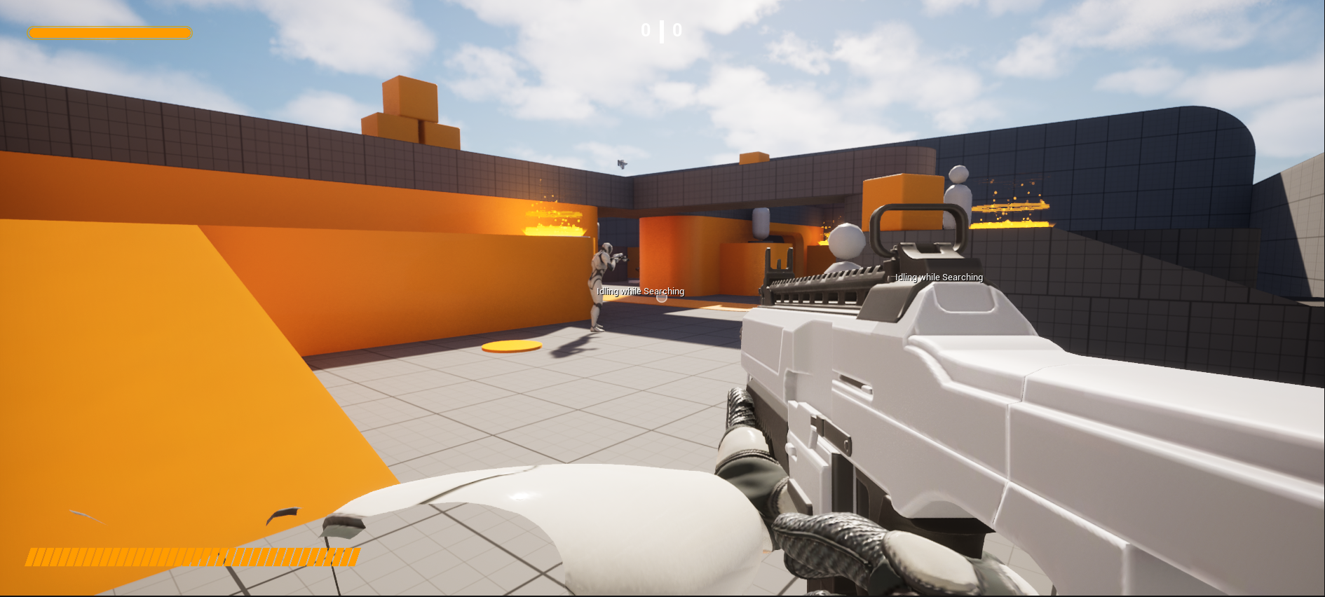 The first-person template’s shooter variant in play