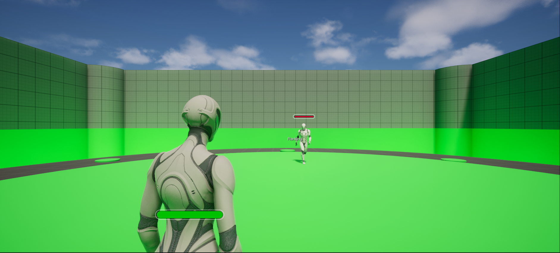The third-person template’s combat variant in play
